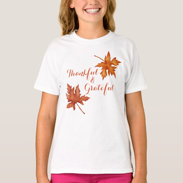 Camiseta Chica del Día de Acción de Gracias del otoño (Anverso)