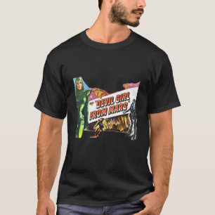 Camiseta Chica del diablo de Mars Retro Sci Fi