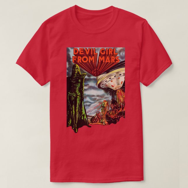 Camiseta Chica del diablo del arte de los fans clásicos del (Diseño del anverso)