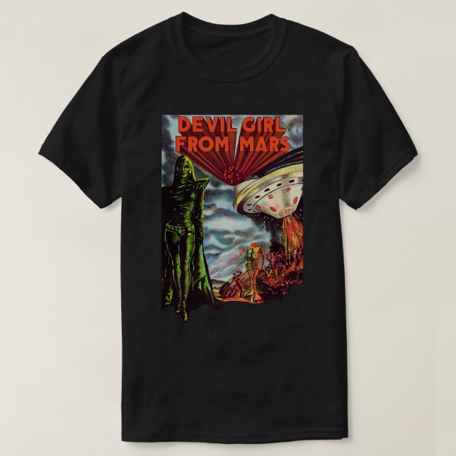 Camiseta Chica del diablo del arte de los fans clásicos del (Diseño del anverso)