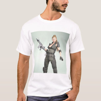 Camiseta Chica del Ejército 4 - Impresión de Arte