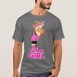 Camiseta Chica del equipo de baloncesto Baby Shower