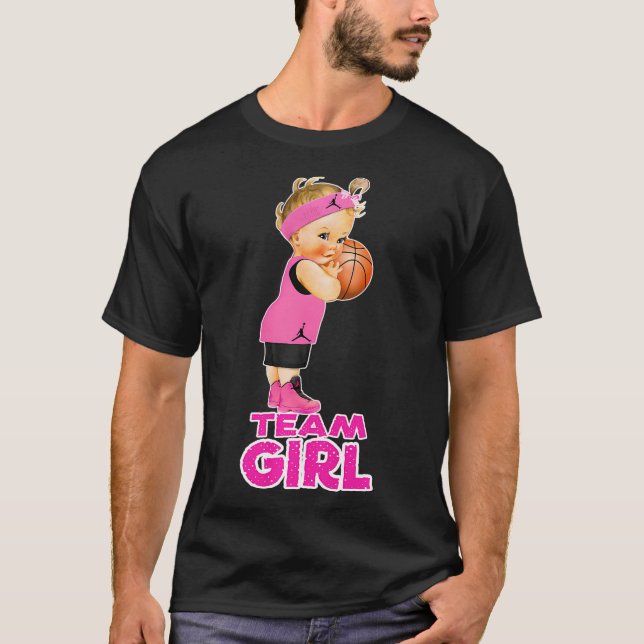 Camiseta Chica del equipo de baloncesto Baby Shower (Anverso)