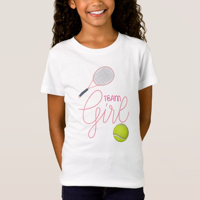 Camiseta Chica del equipo de tenis con pelota de tenis para (Anverso)