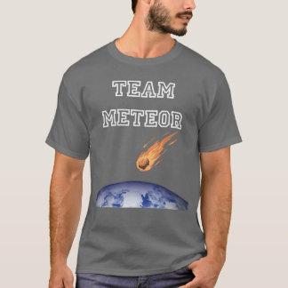 Camiseta Chica del equipo Meteor chocando contra el planeta