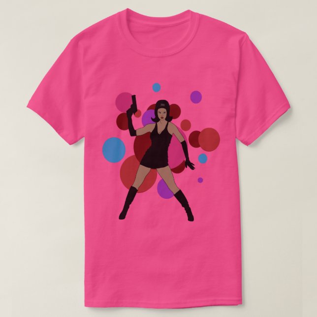 Camiseta chica del espía 60s (Diseño del anverso)