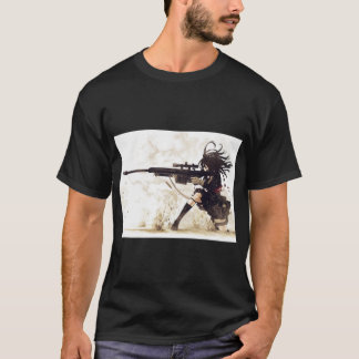 Camiseta Chica del francotirador militar de Anime