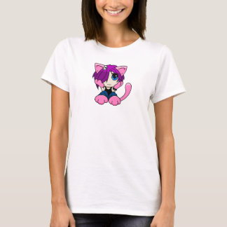 Camiseta Chica del gato de Emo