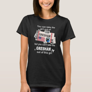 Camiseta Chica del Gresham Boarding Pass Flight Ticket Gre