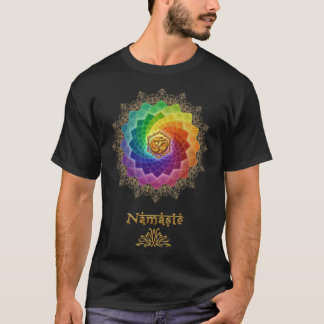 Camiseta Chica del Loto Arcoíris Om Namaste