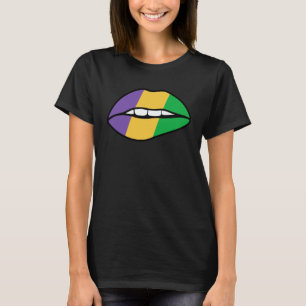 Camiseta Chica del Mardi Gras levanta festival de colores