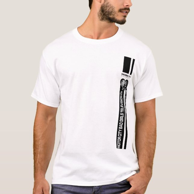 Camiseta chica del motorista de mcbg.tv (Anverso)