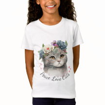 Chica del niño del gato del amor