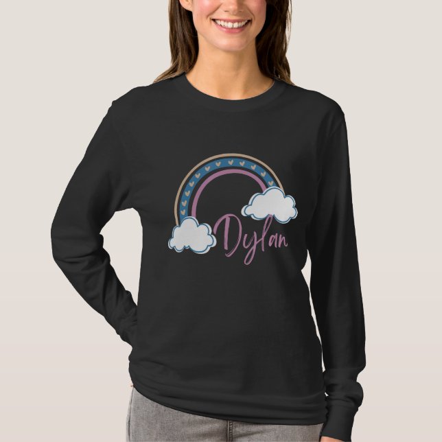 Camiseta Chica del nombre Dylan Boho Pink Arcoiris Dylan Ra (Anverso)