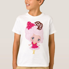 Camiseta Chica del placer de la fresa de Kawaii