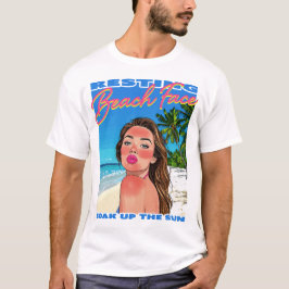 Camiseta Chica del Poster Resting Beach Face