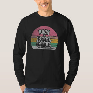 Camiseta Chica del rock and roll de los 80 Retro vintage