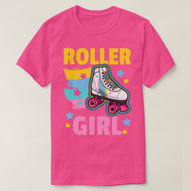Camiseta Chica del rodillo de patinaje sobre patines (Diseño del anverso)