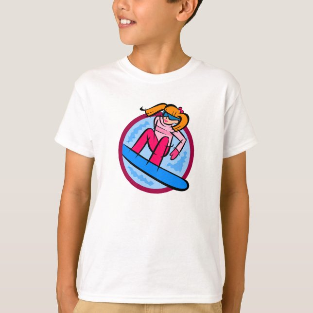 Camiseta Chica del Snowboarder (Anverso)