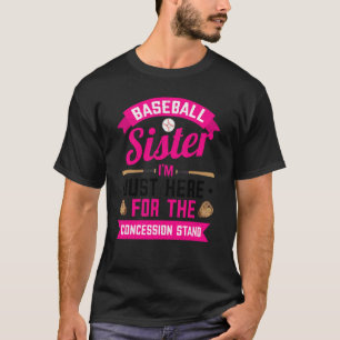 Camiseta Chica del Stand de Concesión de Mujeres de Béisbol