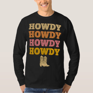 Camiseta Chica del Sur del País Occidental Vintage Howdy Ro