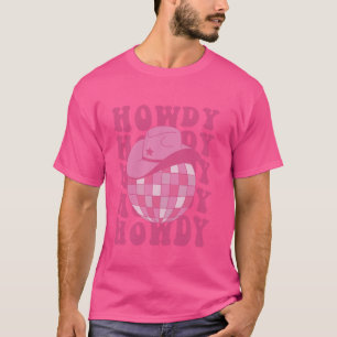 Camiseta Chica del sur oeste vaquero rodeo rosa vaca