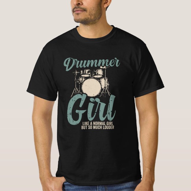 Camiseta Chica del tambor| Dones de tambor (Anverso)