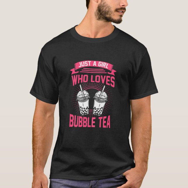 Camiseta Chica del té de burbuja (Anverso)