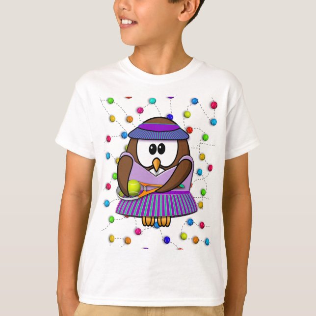 Camiseta chica del tenis-búho (Anverso)