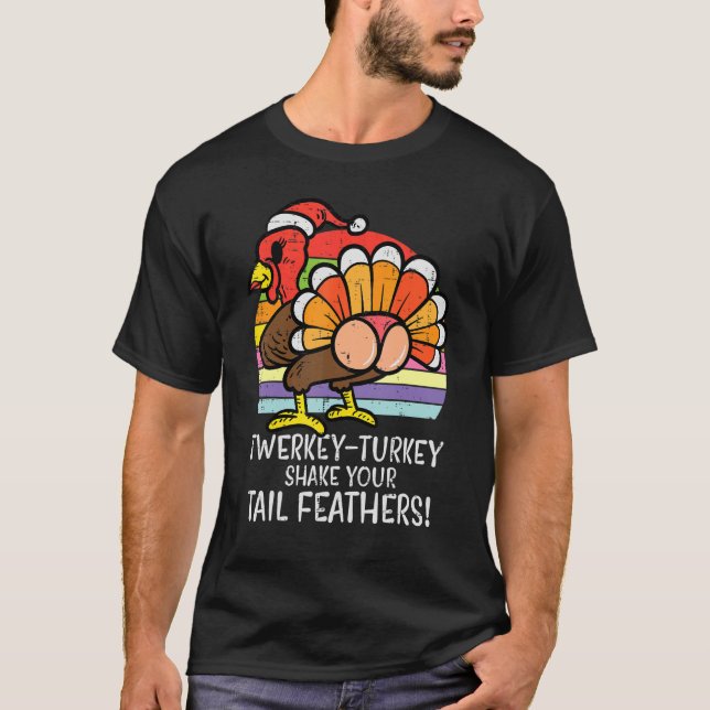 Camiseta Chica del Twerkey Turkey Thankding Twerk Dance de  (Anverso)