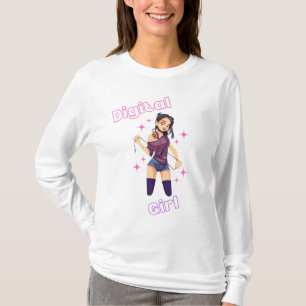 Camiseta chica digital con estrellas