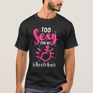 Camiseta Chica Discapacitado en silla de ruedas Leg Amputee