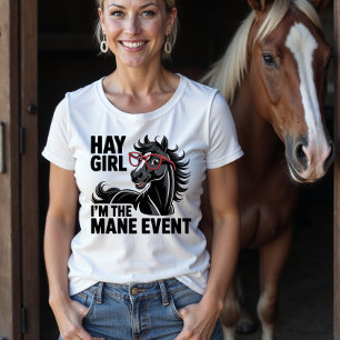 Camiseta Chica divertida amante de los caballos occidental 