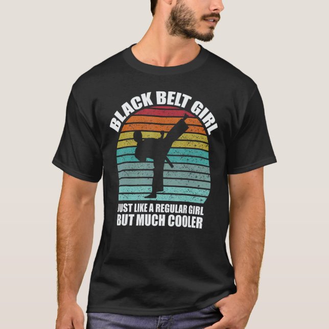 Camiseta Chica divertida cinturón negro cinturón negro kara (Anverso)