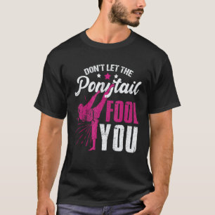 Camiseta Chica divertida con coleta Karate Taekwondo Judo K