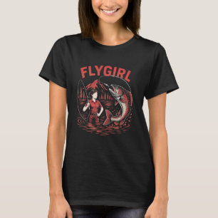 Camiseta Chica divertida de pesca con mosca
