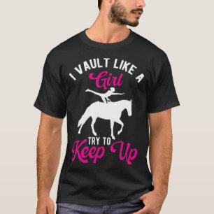 Camiseta Chica divertida de saltos ecuestres de caballo sal