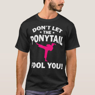 Camiseta Chica divertida Karate Diseño Niños Mujeres Kickbo
