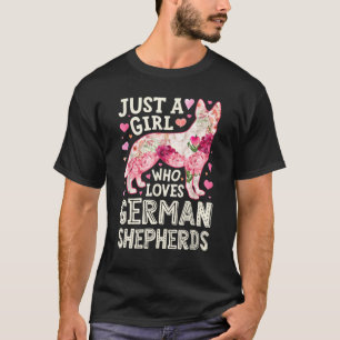 Camiseta Chica Divertida Que Ama Perros Pastor Alemán