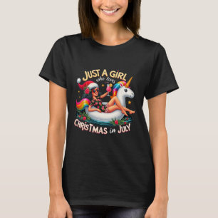 Camiseta Chica Divertida Unicornio Solo Una Chica Que Ama L