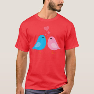 Camiseta chica divertido de amor de pájaro