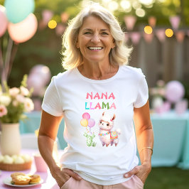 Camiseta Chica divertido de Cute Llama Primer Cumpleaños Na