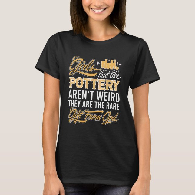 Camiseta Chica divertido de la cerámica - señora del (Anverso)