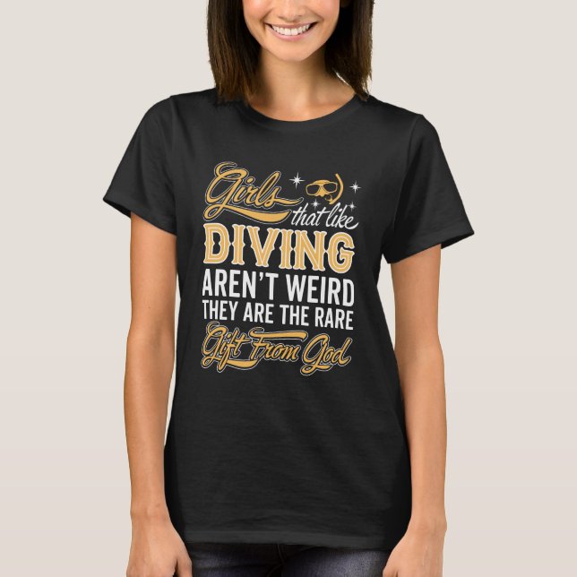 Camiseta Chica divertido del buceo con escafandra - señora (Anverso)