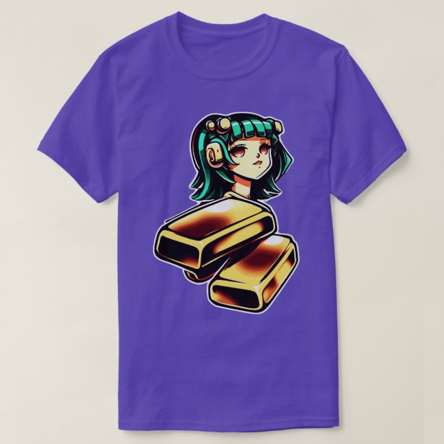 Camiseta chica dorado de barras de oro (Diseño del anverso)