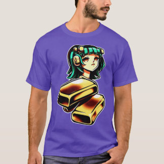 Camiseta chica dorado de barras de oro