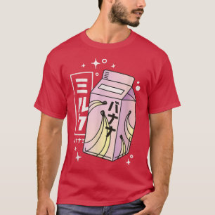Camiseta Chica electrónico de anime de la leche de plátano