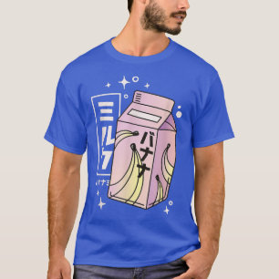Camiseta Chica electrónico de anime de la leche de plátano