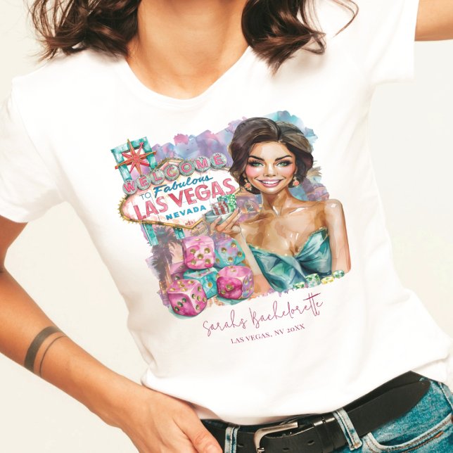 Camiseta Chica elegante de Las Vegas Bachelorette (Subido por el creador)