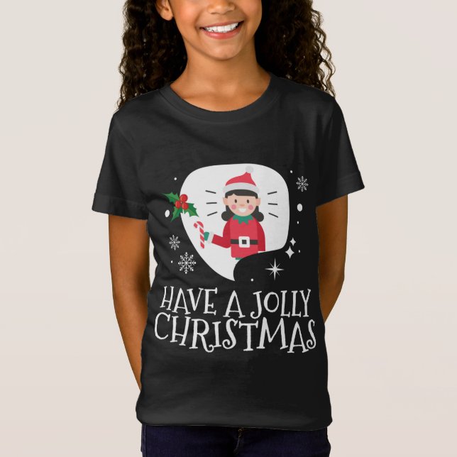 Camiseta Chica Elf Navidades Cute (Anverso)